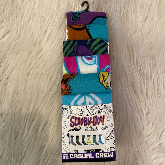 Scooby Doo 6 pack casual crew unisex socks